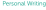 Personal Writing